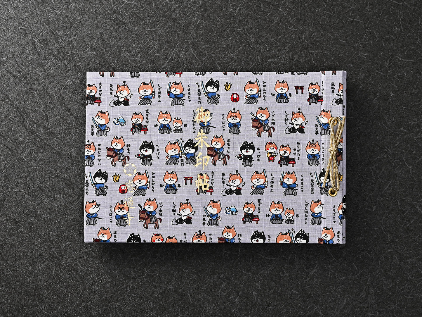 柴犬柄（侍柄・グレー）　shiba inu pattern（samurai pattern・gray）