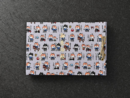 柴犬柄（侍柄・グレー）　shiba inu pattern（samurai pattern・gray）