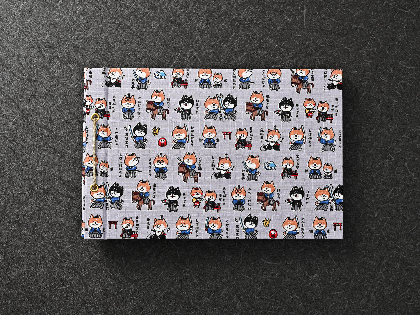 柴犬柄（侍柄・グレー）　shiba inu pattern（samurai pattern・gray）