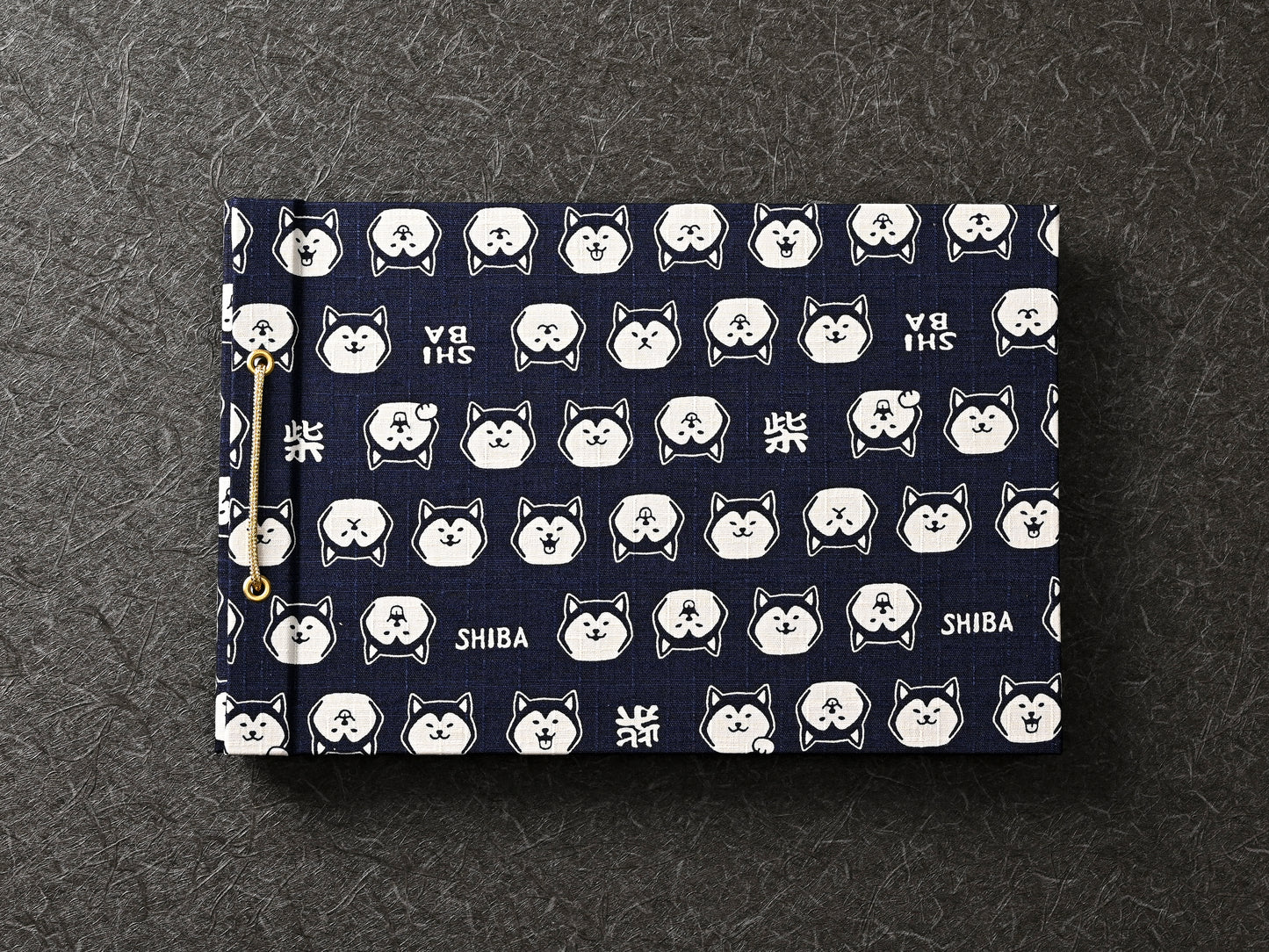 柴犬柄（紺）　shiba inu pattern（navy blue）