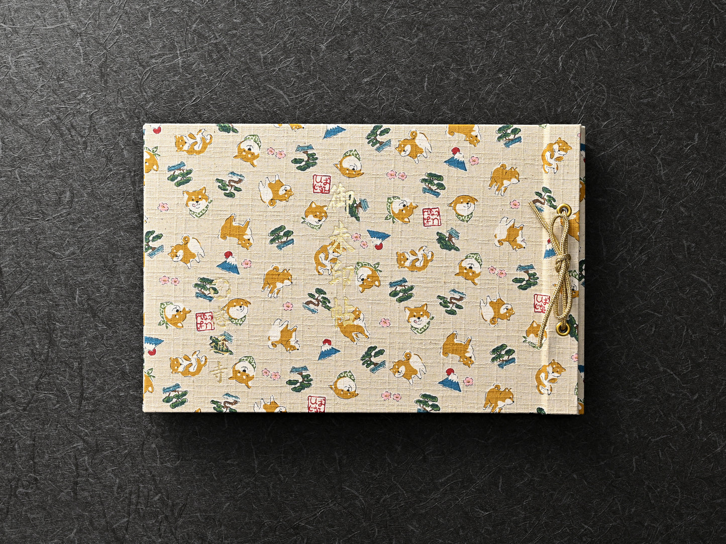 柴犬柄（和柄・ベージュ）　shiba inu pattern（japanese pattern・beige）