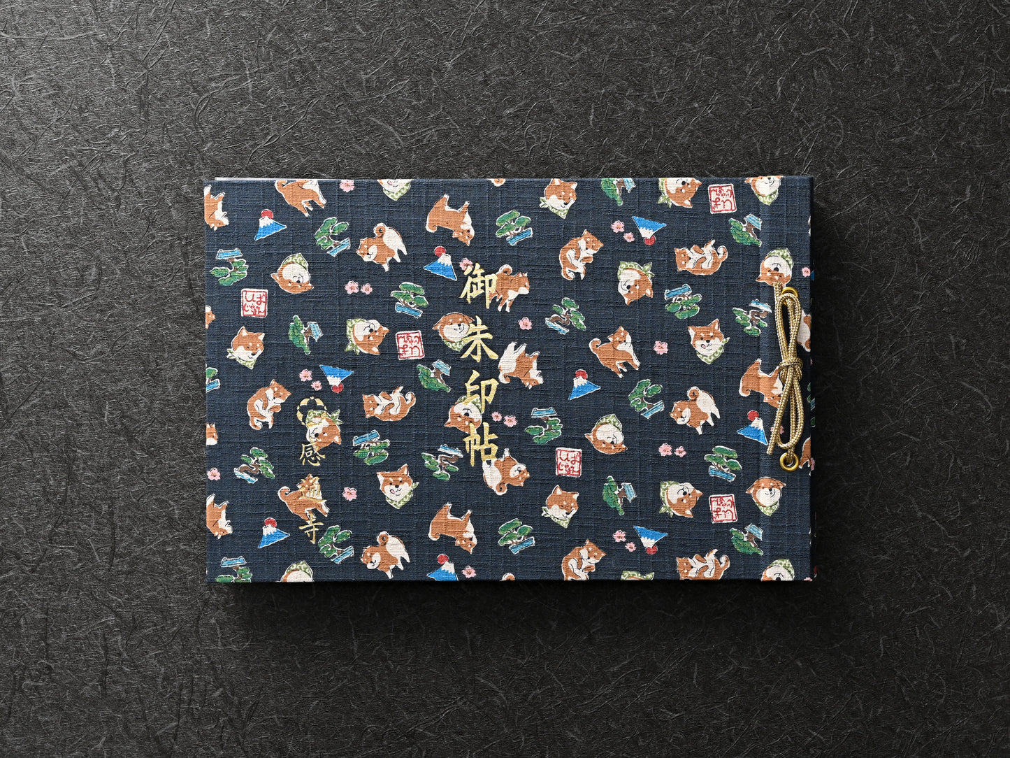 柴犬柄（和柄・黒）　shiba inu pattern（japanese pattern・black）