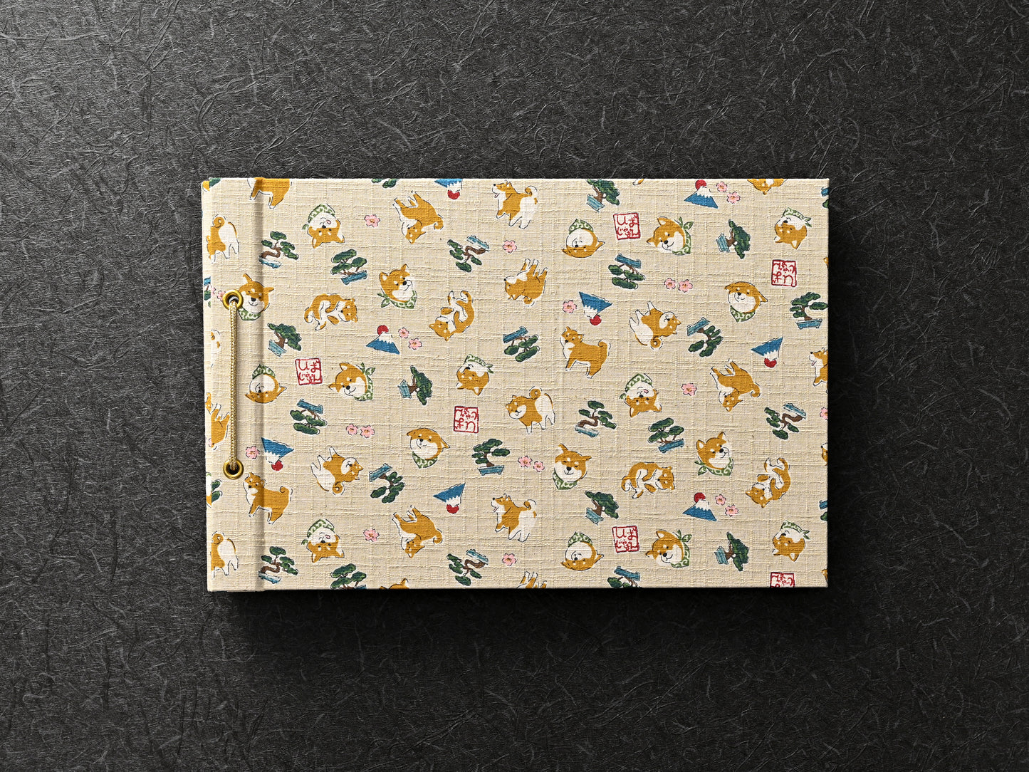 柴犬柄（和柄・ベージュ）　shiba inu pattern（japanese pattern・beige）